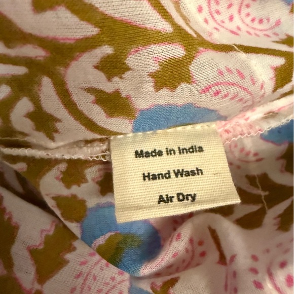 SZ Blockprints Essa Print Tracy Top in Camel Made In India Size Small - Picture 12 of 12